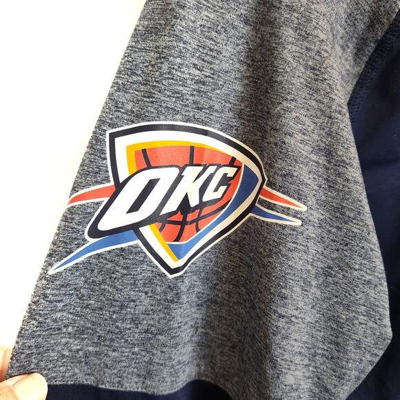 Fanatics Men's OKC Oklahoma City Thunder Navy Blue Hoodie Size Large - Picture 5 of 8